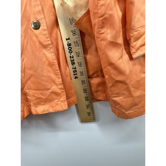 Vintage Atlantic Beach Sz 2X Gold‎ Orange Shiny Windbreaker Tiger Button Jacket - Picture 4 of 9
